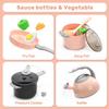 CUTE STONE Play Kitchen Accessories Set, Kids Cooking Toys Set with Play Pots and Pans, Electronic Induction Cooktop with Sound and Light, Cookware Utensils Kids Kitchen Set Kitchen Toys for Kids view 4