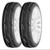 GRP GTH03-XB1 1:8 GT New Treaded Ultrasoft (2) White 20 Spoke Rubber Tires view 1