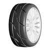 GRP GTH03-XB1 1:8 GT New Treaded Ultrasoft (2) White 20 Spoke Rubber Tires view 2