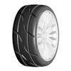 GRP GTH03-XB2 1:8 GT New Treaded Extra Soft (2) White 20 Spoke Rubber Tires view 3