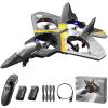 GoolRC V17 Remote Control Plane, 2.4Ghz Foam RC Airplanes Jet Fighter Stunt RC Airplane with Spinning Drone,Gravity Sensing,Stunt Roll,Cool Light,2 Battery forTeens Adults view 1
