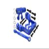 Aluminum Servo Mount + Aluminum Tie Rod + 25T Aluminum Servo Horn For Traxxas X Maxx 4X4 6S / 8S - 16Pc Set Blue view 1