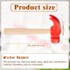 Lewtemi 8 Pcs Wooden Hammer Toys Simulation Hammers Small Toy Maintenance Tools Toys for Education Little Teenagers School Gift Birthday Party, Red, 6.5 Inches view 2