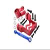 Aluminum Servo Mount + Aluminum Tie Rod + 25T Aluminum Servo Horn For Traxxas 1/10 Maxx 4WD Monster Truck (89076-4) - 16Pc Set Red view 1