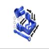 Aluminum Servo Mount + Aluminum Tie Rod + 25T Aluminum Servo Horn For Traxxas 1/10 Maxx 4WD Monster Truck (89076-4) - 16Pc Set Blue view 1