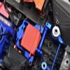 Aluminum Servo Mount + Aluminum Tie Rod + 25T Aluminum Servo Horn For Traxxas 1/10 Maxx 4WD Monster Truck (89076-4) - 16Pc Set Blue view 3