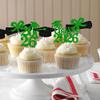 24 Pack 2026 Graduation Theme Cupcake Toppers with Glitter Class of 2026 Diploma Grad Cap Cupcake Picks Decorations for 2026 Graduation Theme School Boys Girls Graduate Party Supplies Green view 4