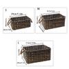 YKHB Storage Basket Storage Box Storage Bins Woven and Washable Laundry Basket Desktop with Handle Storage Baskets Suitable for Kitchen,Wardrobe,Garage Family Storage Bag view 2