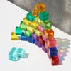 Candywood Rainbow Acrylic Gem Cubes Blocks Children Educational Sensory Training Crystal Toys Baby Learn Color Light Shadow Stacking Toys (40-Pcs) view 4