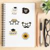 50pcs Graduation Season Stickers Decals Graduation Season Themed Party Vinyl Waterproof Stickers for Teens Kids Girls view 4