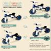 LOL-FUN Baby Balance Bike Toy for 1 2 Year Old Boys Girls Gift Toddler Tricycle 1-3 Year Old with Removable Pedal, 4 in 1 Trike for Ages 1-3 Present view 2