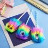 Outus 32 Pieces Rainbow Fluffy Monster Pens Cute Fun Pen for Monster Party Favors School Office Birthday Carnival Party Favor Supply view 2