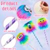 Outus 32 Pieces Rainbow Fluffy Monster Pens Cute Fun Pen for Monster Party Favors School Office Birthday Carnival Party Favor Supply view 4