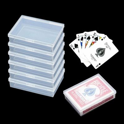 DKAOVH 6-Pack Clear Card Deck Case - Collectible Trading Card Cases, Plastic Playing Game & Business Card Storage Box