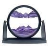 10" Moving Sand Art Picture Sandscapes in Motion 3D Deep Sea Sand Art Round for Adult Relaxing Toys Decor Desktop Home Office (Purple) view 1