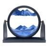 10" Moving Sand Art Picture Sandscapes in Motion 3D Deep Sea Sand Art Round for Adult Relaxing Toys Decor Desktop Home Office (Blue) view 1