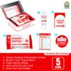 Funny Shart Survival Kit by Witty Yeti. Ultimate Poop Prank Gag Gift Set Contains Wet Wipes, Disposable Underwear, Tissues and Hilarious Badge. Novelty Fart Potty Pack Great for Friends or Family view 3
