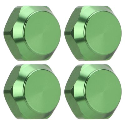 RC Car Hex Nut Cover, 17mm Outer Diameter Aluminum Alloy Universal Wheel Nuts, 4-Piece Set for 1/8 Remote Control Cars
