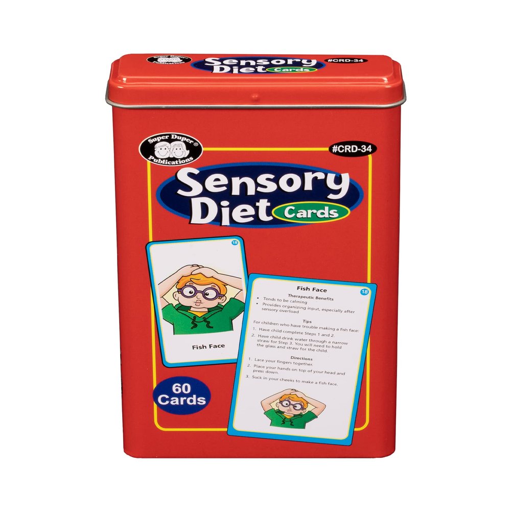 Super Duper Publications | Sensory Diet Flash Cards - Revised | Behavior and Body Awareness Fun Deck | Regulate Emotions | Educational Materials for Children | Occupational Therapy