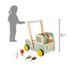 Janod - Janod - Wooden Pull-Along Ice Cream Cart/Trolley - 4 Ice Creams Included - Silent Wheels - Anti-Tip System - FSC-Certified - Water-Based Paint - 1 Year, J08049 view 3