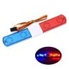 RC Car Alarming Light,WONFAST Multi-Function LED Police Night Light Bar Flash Lamp Compatible with 1/10 1/8 1/12 RC Model Car for HSP TRX4 Tamiya CC01 Axial SCX10 (Blue/Red) view 1