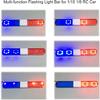 RC Car Alarming Light,WONFAST Multi-Function LED Police Night Light Bar Flash Lamp Compatible with 1/10 1/8 1/12 RC Model Car for HSP TRX4 Tamiya CC01 Axial SCX10 (Blue/Red) view 2