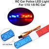 RC Car Alarming Light,WONFAST Multi-Function LED Police Night Light Bar Flash Lamp Compatible with 1/10 1/8 1/12 RC Model Car for HSP TRX4 Tamiya CC01 Axial SCX10 (Blue/Red) view 3