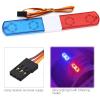 RC Car Alarming Light,WONFAST Multi-Function LED Police Night Light Bar Flash Lamp Compatible with 1/10 1/8 1/12 RC Model Car for HSP TRX4 Tamiya CC01 Axial SCX10 (Blue/Red) view 4