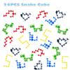 24 Pack 24 Blocks Fidget Snake Cube, Mini Snake Ruler Twist Puzzle Toys for Kids Party Bag Fillers, Party Favors Supplies, Fidget Sensory Toys, Random Color view 2