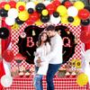 BBQ Baby Shower Decorations - Balloon Arch Kit with Barbecue Baby Shower Backdrop, Red Checked Tablecloth, Baby Q Cupcake Toppers, Summer Outdoor Picnic Themed Party Decorations view 4