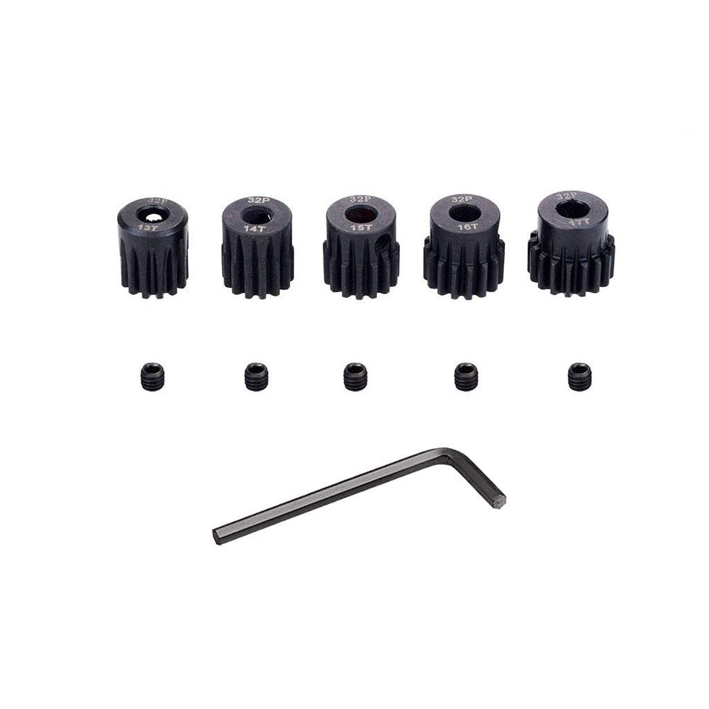 OGRC Pinion Gear 5mm 32p Pinion 13T 14T 15T 16T 17T Hardened Metal Pinion Motor Gear Set for RC Buggy Car Monster Truck(Compatible with 0.8 Metric Pitch)