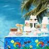 2 Pieces Pool Party Tablecloth Plastic Summer Table Cover Disposable Hawaiian Tablecloth for Beach Summer Birthday Swimming Pool Party Dining Table Decor view 4