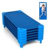 KOTEK Stackable Sleeping Daycare Cots for Kids, Portable Toddler Nap Cots, 52" L x 23" W, Ready-to-Assemble, Space-Saving Children Naptime Cot for Classroom Preschool (Set of 6, Blue) view 1