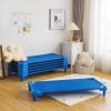 KOTEK Stackable Sleeping Daycare Cots for Kids, Portable Toddler Nap Cots, 52" L x 23" W, Ready-to-Assemble, Space-Saving Children Naptime Cot for Classroom Preschool (Set of 6, Blue) view 2