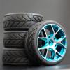 Replacement Part For 1Set 4Pcs Racing Tires Tyre Metal Wheel Rim 4Pcs For RC 1/10 On-Road Car 94123/94103/94122 D4/D3 FW06 5Y - (Color: 5y-b-6018) view 2