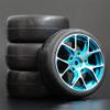 Replacement Part For 1Set 4Pcs Racing Tires Tyre Metal Wheel Rim 4Pcs For RC 1/10 On-Road Car 94123/94103/94122 D4/D3 FW06 5Y - (Color: 5y-b-6018) view 3