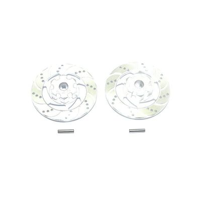 RC 1/7 UDR Aluminum Alloy Front And Rear Simulation Brake Disc/Silver Edge Type-Right - (Color: Silver)