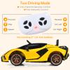 OLAKIDS Kids 12V Licensed Lamborghini SIAN Ride On Car, Electric Vehicle for Toddler with Control Remote, Battery Powered Toy with Music, 2 Speeds, Suspension, LED Lights, Bluetooth (Yellow) view 3