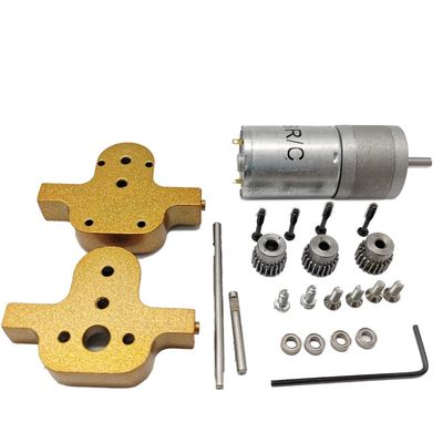 Replacement Part For Speed Change Gear Box Metal Gearbox With 370 Motor For WPL C14 C24 B14 B24 B16 B36 4X4 6X6 Upgraded Parts - (Color: YELLOW)