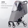 Universal Breathable Stroller Weather Shield Reusable Buggy Pram Rain Cover Easy Installation Pushchair Accessories Raincoat for All Seasons view 2