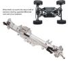 Dilwe 1/10 RC Front Axle CNC Alloy & Hardened Steel Shape for Axial Wraith 90018 90020 90045 RR10 90048 90053 2 Colors RC Accessories(Silver) view 4
