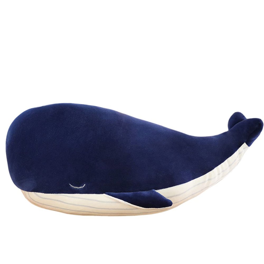 Kekeso Large Blue Whale Stuffed Animal Plush Toy Soft Whale Dophin Hugging Pillow Cute Whale Plush Doll Toy Back Cushion Children Birthday Gift (65cm=25.59inch)