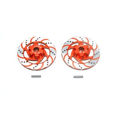 RC 1/7 UDR Aluminum Alloy Front And Rear Simulation Brake Disc/Silver Edge Type-Right - (Color: Orange)