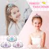 48 Pieces Tiara Crown Set Dress up Princess Crown Girls Rhinestone Tiaras for Little Girls Plastic Crown Princess Toddler Costume Birthday Party Accessories Play Favors, 3 Colors view 3