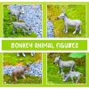 Deekin 9 Pcs Donkey Figurine Miniature Toy Donkey Small Plastic Animal Figurine Party Favors Realistic Farm Toys Simulated Model Little Preschool Figure Cake Topper for Collection Birthday Gifts view 3