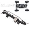 Dilwe 1/10 RC Front Axle CNC Alloy & Hardened Steel Shape for Axial Wraith 90018 90020 90045 RR10 90048 90053 2 Colors RC Accessories(Black) view 3