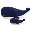 Kekeso Blue Whale Plush Toy Soft Whale Dolphin Hugging Pillow Cute Plush Doll Toy Back Cushion Children Birthday Gift (45cm+25cm=17.71inch+9.84inch) view 1