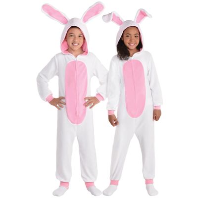 Amscan Bunny Zipster - L/XL (Child) | White & Pink | 1 Pc.