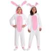 Amscan Bunny Zipster - L/XL (Child) | White & Pink | 1 Pc. view 1