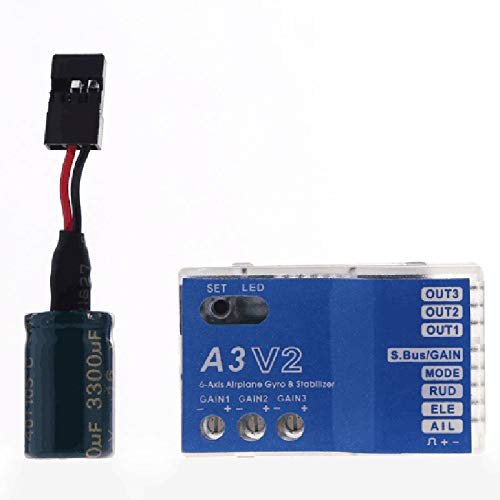 Replacement Part For RC Airplane Flight Controller Stabilizer A3-V2 For RC Airplane Fixed-wing Copter BM88 - (Color: Blue)